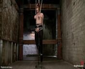 Slave hung for boobs above vibrator from hung lloyd adams barebacked by gay smoke gay