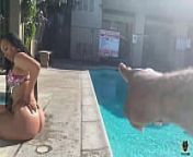 KrackinAssKeys' Booty Bounce During Wild Scenes With Rome Major! from swimming pool scene love