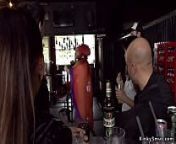 Big ass slave pisses and anal banged in public bar from proxy paige anal food