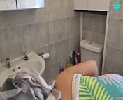 Cleaning the Bathroom with my Tits out from pinky chinoy nudedian big ass fuck by big video 3g