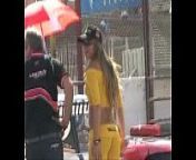 The hottest ass at the formula 1 race from yellow nude