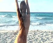 Monika Fox Swims In Atlantic Ocean And Poses Naked On A Public Beach from 杨洋 fake