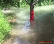 Bang King enjoyed hot sex after a successful bath at the stream from pregnet unti ne bache se rep