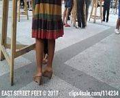 Candid Feet - Hottie in Mules from bangali tight pant on street