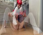Sexy Mario Riding Big Dildo till Intense Orgasm - Hot Cosplay Solo from panties dildo ride