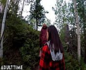 ADULT TIME -POV Hot Polyamorous Throuple Has Threesome In The Woods from a hat in time