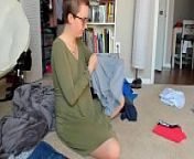 Ignoring You While Folding Laundry Konmari Method from short hair big ass laundry