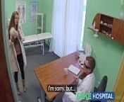 Fake Hospital Doctor denies antidepressants and prescribes a good licking and a from dirty nurse prescribe a huge dick