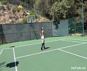 Dani Daniels Topless Tennis Fun from teny pussy
