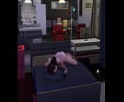 SIMS 4 - HOT BRUNETTE PILLOW HUMPING AND JACKING OFF STRAP ON from lesbian hump