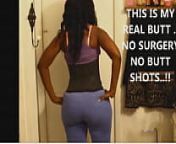Big Booty Ebony MILF Showing Her Phat Ass in Purple Spandex from nergas fakhri sex video