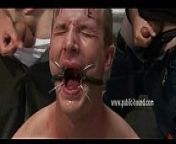 Gay twink fucked deep in his mouth in full nasty deepthroat sex getting t. from gay bdsm r