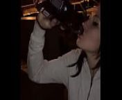 Sexy Girl non stop drinking full bottle Less the a minute from facking gay boys girl and boy saxy