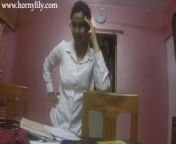 slutty indian secretary gets horny in the office from bhabali