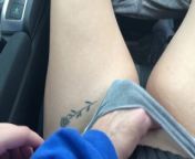 Cute teen gets her panties touched by daddy in the car from korisa