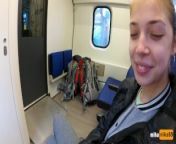 Real Public Blowjob in the Train | POV Oral Creampie by MihaNika69 from latest tamannxxx sean
