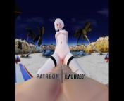 Nier Automata 2B Beach Sunset Cowgirl [5K VR Hentai] from ice dildo fuck playing hard with stepdaughters pussy homemade huge ice cock pov fuck
