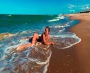 Stunning nudist girl having fun on the public beaches of Valencia from young nudist girl famil