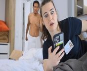 Latin boy catches hotel maid for trying to steal his cell phone from jajd
