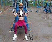 morning workout from annabelle no bra no panties