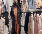 Shopping a warm jacket for winter...naked!!! from uma hot boobs show nude