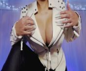 Sexy ASMR Leather Jacket And Pants Scratching Long Nails from azian mia