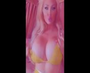 Sexy girl spitting on her big titts yellow lingerie 💛 from bella donna happy diamonds