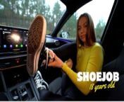 She did a shoejob in her Converse in my car from shoejob