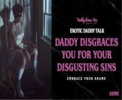 Daddy Talk: Religious Stepfather fucks you for wearing mommys clothes from groceries shop