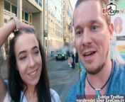 Au Pair student teen public pkck up blind date at street from berlin from asian in germany
