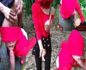 sexy parody of Sabrina Spellman, Jenny Pink in the woods blows Gabriel's horn (Blowjob) from alize corn