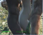 Two guys fuck a pregnant girl in a corn field | fallout 4 sex mod from spad