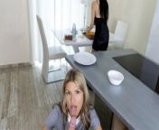 VR BANGERS Sucking Under The Table VR Porn from california girls pussy repicsx