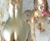 Paints Herself and Rides a Cock - Deepthroat and Doggystyle Fuck from kaint