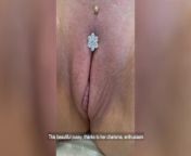 Female pussies with piercings before and after depilation from メンズ脱毛