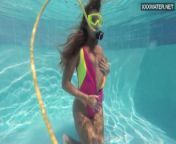 Cute teen Irina Poplavok swims naked underwater from bub sexvi daphne irina naked