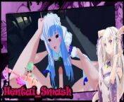 Emilia spits out cum, gets fucked on dinner table - Re:Zero Hentai. from under the dinner table sex