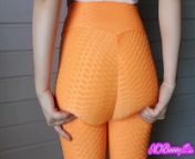 Neon orange leggings are good for farts (full 6 mins video on my Onlyfans) from girls farting toilet