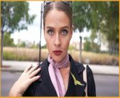 Horny Flight Attendant seduced me - I fucked her and Cum on Face 4K - KateKravets from italian flight airplane