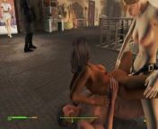 Sex with a girl in three cocks! | Fallout 4 Sex Mod from jacques bourbulon juene fille nud