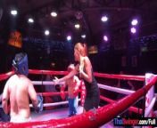 Midget boxing in Thailand lead to sex with the sexy Asian ring girl from boxcing