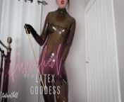 Latex Goddess in transparent catsuit caning you. Femdom POV TRAILER from 155chan hebe cat goddess nastya 2