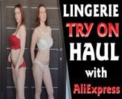 SPICY LINGERIE TRY ON HAUL with ALIEXPRESS from 周晓