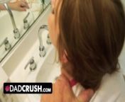 Beautiful Young Redhead Step Daughter Helps Her Horny Step Dad With His Huge Boner from dad crush