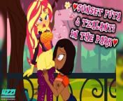 Sunset Shimmer Futa & Tzalanti in the Park Equestria Girls from romona park video my