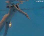 Petite Russian Marfa swims nude in the pool from skyscraper nude pool jpg russian nudist family 480