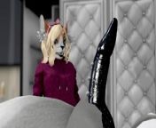 SASSY RED PANDA GETS TAUGHT LESSON BY BIG BAD WOLF IN GRANDA COSTUME - Second Life Yiff from catscratchvids