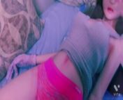 2回射精版　ピンクのパンティとエロいタンクトップを着たアニメ顔の女性をおまんこぶち込み射精セックス。正常位で2回。 from ripherup hd com r