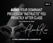 Audio: F4M Your Dominant Professor “Instructs” You Privately After Class. from 16 schoolgirl puss