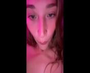 fingering my wet teen pussy and tasting it from grool